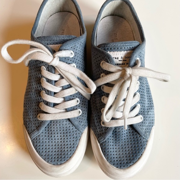 Rag and Bone standard issue perforated suede sneaker - Picture 4 of 6